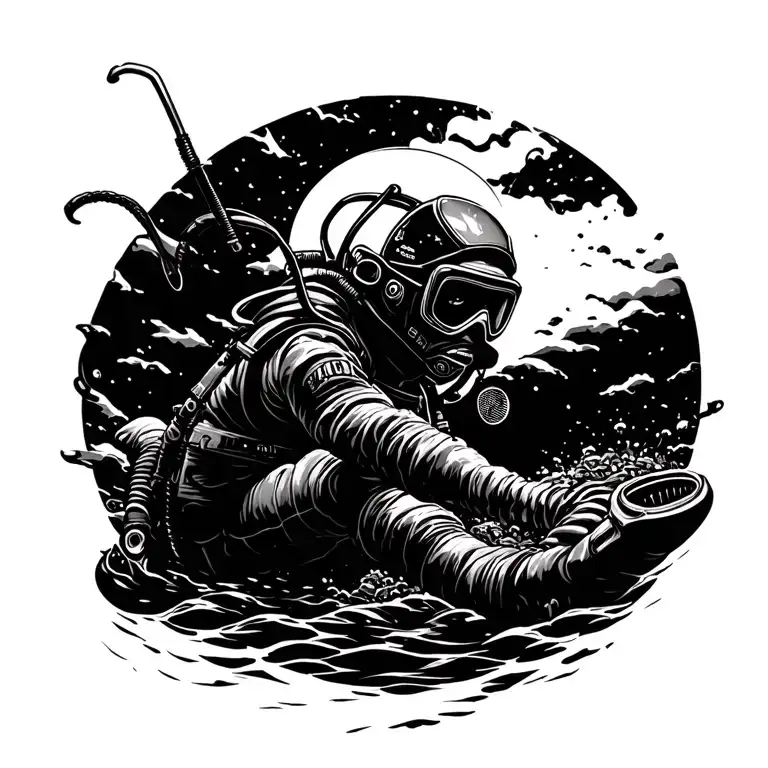 Clearance diver, Floating mines tattoo design idea