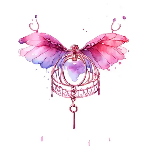 sissy chastity cage tattoo design idea