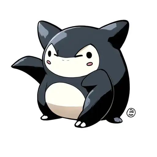 snorlax semi colon tattoo design idea