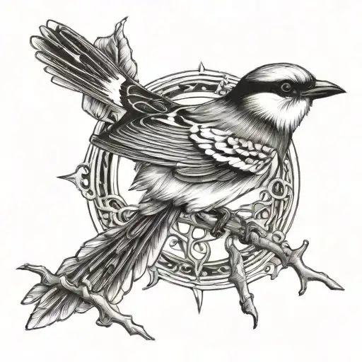 shrike tattoo design idea