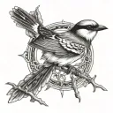 shrike tattoo design idea