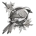 shrike tattoo design idea