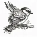 shrike tattoo design idea