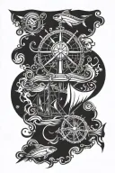 nautical tattoo design idea