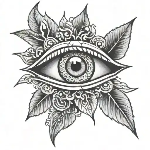 3rd eye tattoo design idea