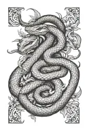 Snake and Virgo tattoo design idea