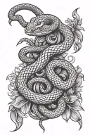 Snake and Virgo tattoo design idea
