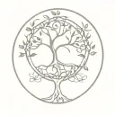 tree of life trinity symbol mixed tattoo design idea