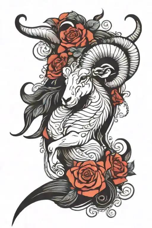 i want a tattoo idea for my forearm related to my zodiac sign aries with a combination of lost love tattoo design idea