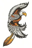 eagle feathers tattoo design idea