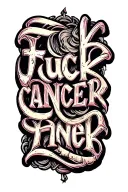 fuck cancer words written cool tattoo design idea