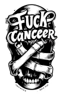 fuck cancer words written cool tattoo design idea