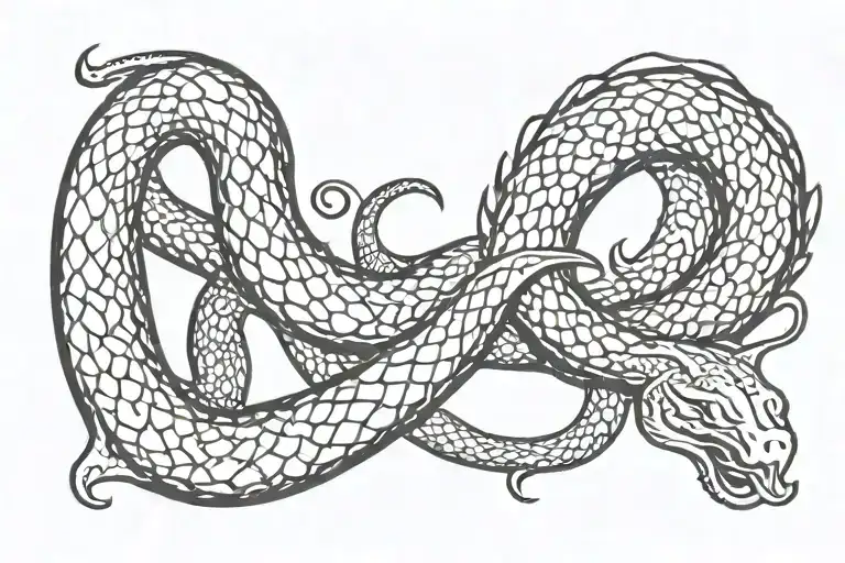 Jörmungandr wrapped tattoo design idea
