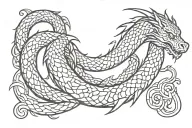 Jörmungandr wrapped tattoo design idea