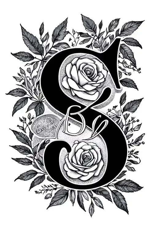 Family Initials LROM tattoo design idea