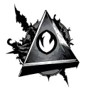 bill cipher gravity falls tattoo design idea