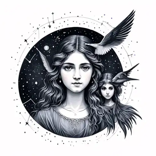 Family Constellation tattoo design idea