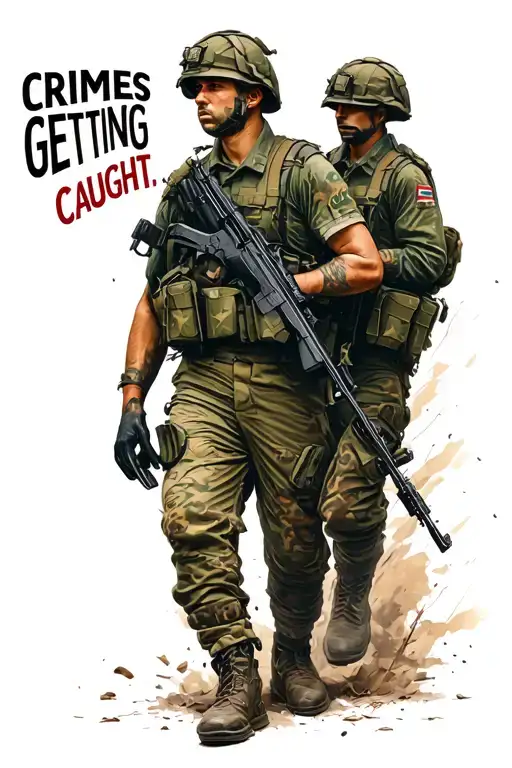 "CRIMES GETTING CAUGHT" British Army Soldiers tattoo design idea