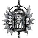 chastity cage tattoo design idea