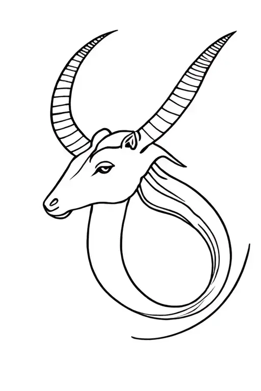Ⰿⱁⱀⰹ Capricorn zodiac sign tattoo design idea