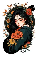 rising from the darkness of depression to lving in the moment tattoo design idea