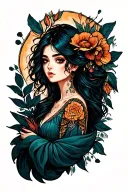 rising from the darkness of depression to lving in the moment tattoo design idea