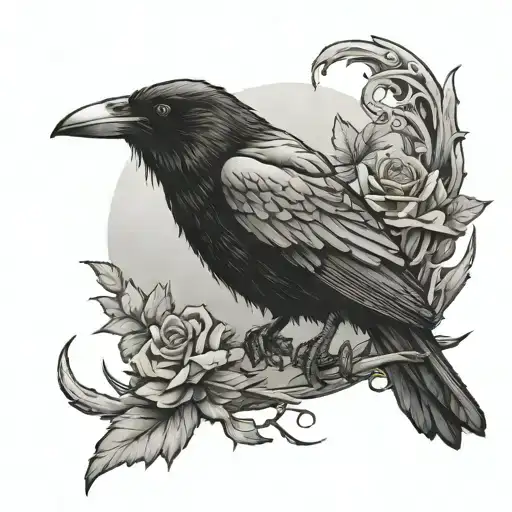 raven crone tattoo design idea
