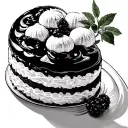 the Raffaello cake with peach jam should be in the form of a small cake, with traces of tattoo design idea