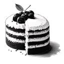 the Raffaello cake with peach jam should be in the form of a small cake, with traces of tattoo design idea