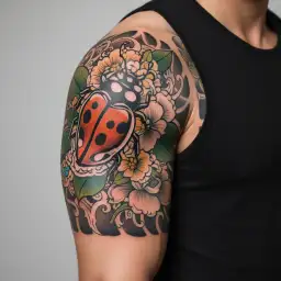 Ladybug tattoo design idea