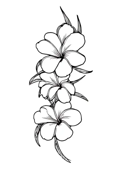 plumeria lei tattoo incorporating plumeria tattoo design idea