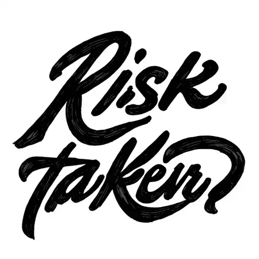"risk taker" typewriter font tattoo design idea