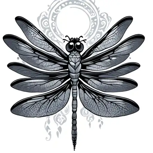 Neo Traditional Dragonfly color tattoo tattoo design idea