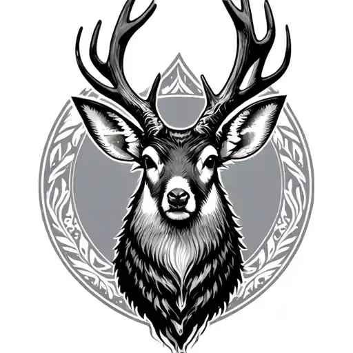 Jackalope tattoo design idea