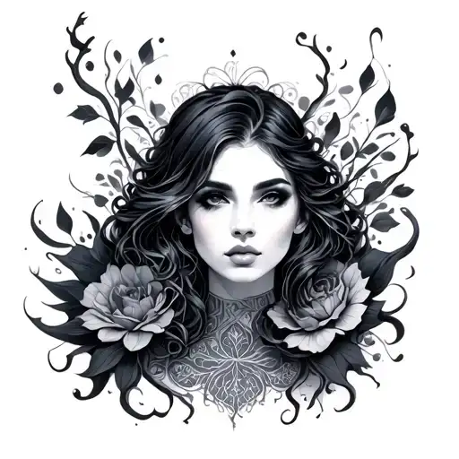 Dark Feminine Energy tattoo design idea