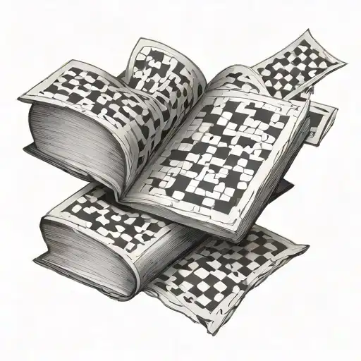 crossword puzzle books tattoo design idea