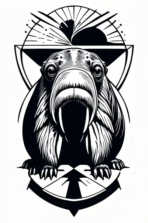 walrus and the carpenter tattoo design idea