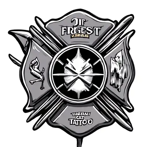 firefighter emblem, Roman tattoo design idea
