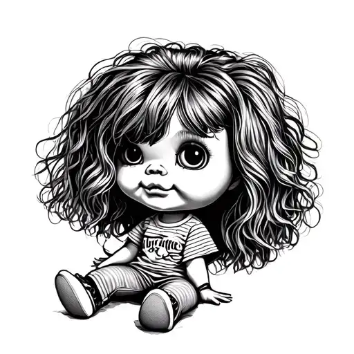 chuckie doll tattoo design idea