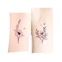 matching tattoos for best friends that are moms, like flowers, and have overcome many adversities in life tattoo design idea