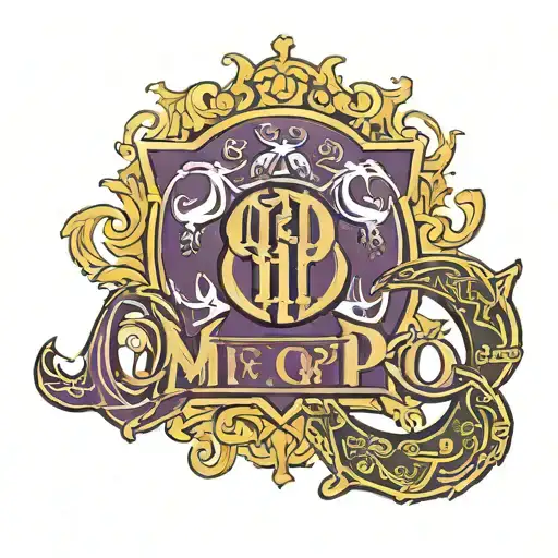Omega Psi Phi upper letter tattoo design idea