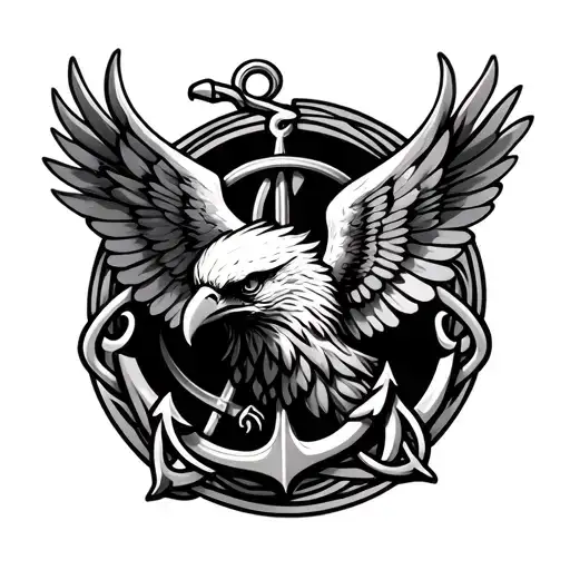 Eagle Globe and Anchor Celtic  tattoo design idea