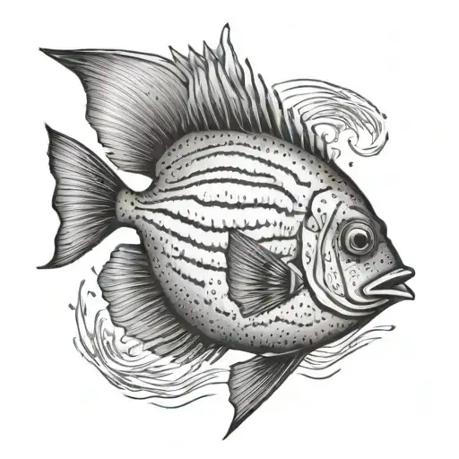 John dory keep swimming tattoo design idea