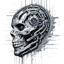 cybernetic maze tattoo design idea