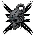 cybernetic maze tattoo design idea