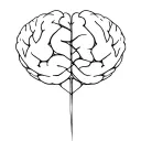 brain kintsugi tattoo design idea