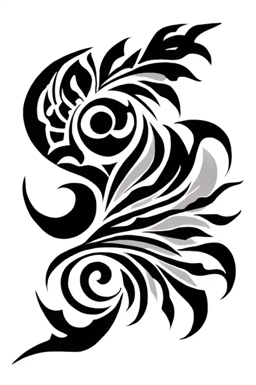 filipino tribal tatoo mixed with sun tattoo design idea