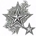 LV Raiders/Dallas stars logo/Texas Ranger TX logo/ Dallas Mavs logo mixed tattoo design idea
