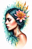 healing and change tattoo design idea