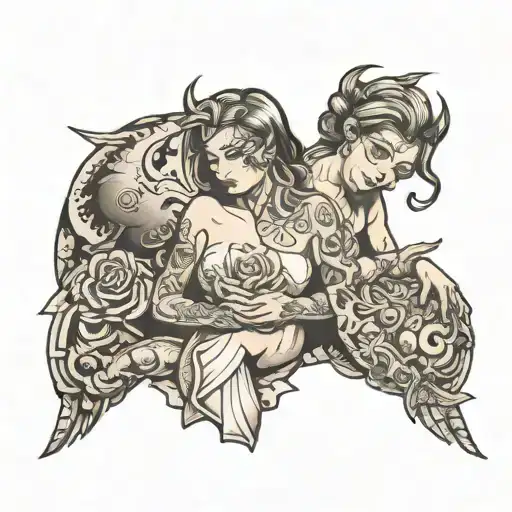 submissive slave bdsm tattoo design idea